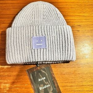 Purple acne studios beanie